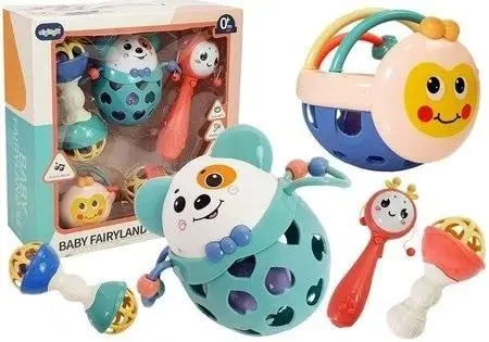 Zestaw grzechotek miękkie gryzaki 5szt - Leantoys