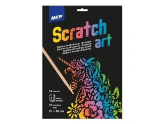 Wydrapywanka szablon A4 Unicorn + 2 kartki - MFP