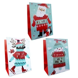 Torebka prezentowa L Boże Narodzenie szerokie dno - Ju-Piter