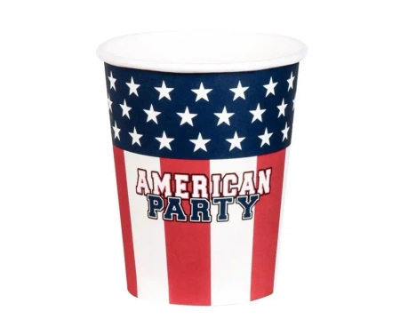 Kubeczki papierowe American Party 210ml 10szt - Boland