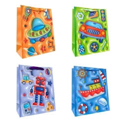 Torebka prezentowa dziecięca M chłopiec mix - Ju-Piter