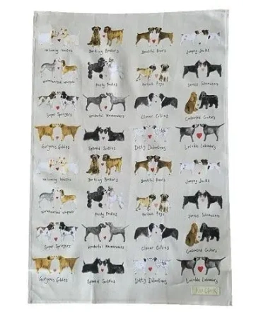 Ręcznik kuchenny TT04 Urocze pary psów - Alex Clark