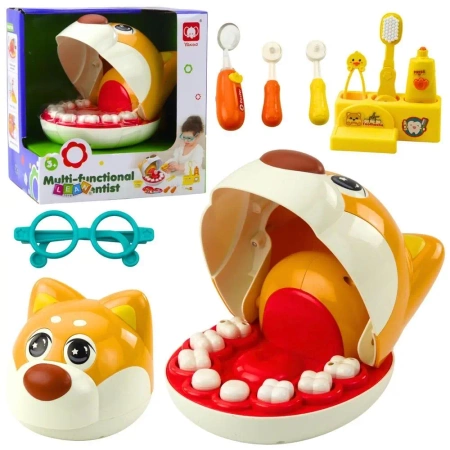 Pies u dentysty. Chory ząbek - Leantoys