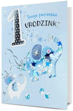 Karnet Urodziny Roczek - Pan Dragon