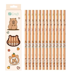 Zestaw ołówków HB Kapibara 12szt - Dalprint dpCraft