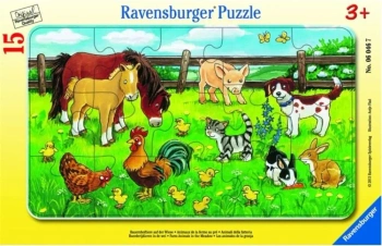 Puzzle 15 Zwierzęta domowe - Ravensburger