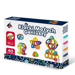 Klocki małych geniuszy geometryczne szczotki 40el - Askato