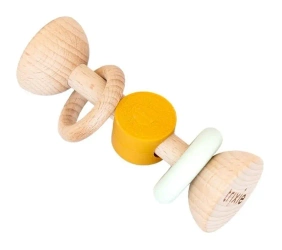 Grzechotka drewniana silikonowa Lew - Trixie Baby