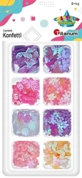 Konfetti Craft-Fun zestaw 6 wzorów 8x4g - Titanum