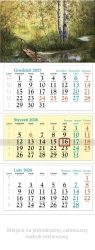 Kalendarz 2026 ścienny trójdzielny Zakątek - Lucrum
