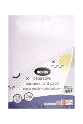 Papier wizytówkowy A4/20ark biały - płótno - Beniamin