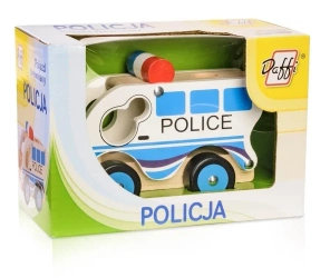 Drewniane auto - policja - Daffi