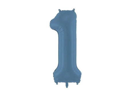 Balon foliowy cyfra 1 86cm granat - PartyDeco