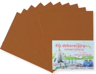 Filc A4 samoprzylepny brązowy 20x30cm 10szt - Penword