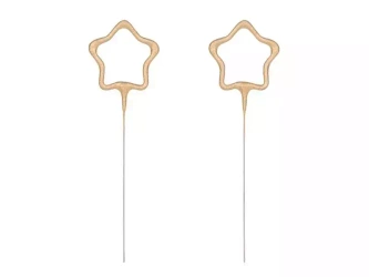 Zimne ognie gwiazdki złote 2szt