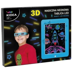 Magiczna neonowa tablica 3D LED niebieska KIDEA - DERFORM