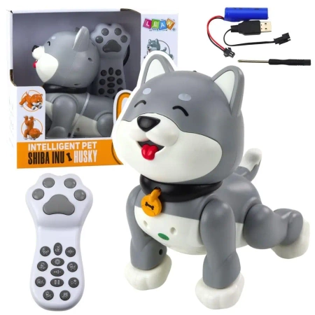 Pies Husky interaktywny robot zdalnie sterowany - Leantoys
