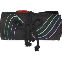 Kredki trójkątne Black Edition piórnik rolow 72szt - Faber Castell