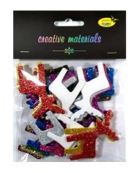 Renifery z pianki brokatowej kolorowe ok 30szt - Galeria Hobby