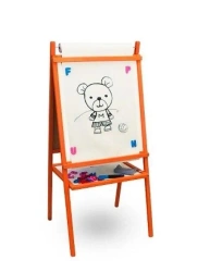 Tablica z rolką papieru dwustronna pomarańczowa - 3toysm