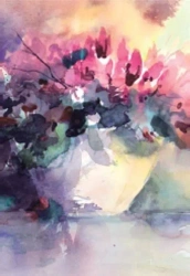 Karnet 12x18cm + koperta Bukiet cyklamenów - DaVinci