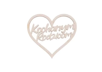 Drewniany napis - Kochanym Rodzicom 5szt biały - Cresco
