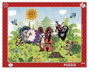 Puzzle ramkowe Krecik Orkiestra 40el - Dino Toys