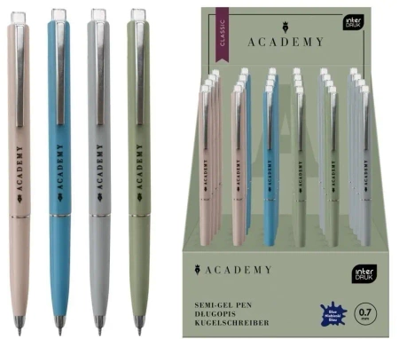 Długopis auto metal nieb. CLASSIC Academy (24szt) - INTERDRUK