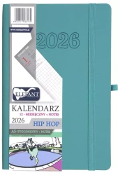 Kalendarz 2026 A5 12M + notes Hip hop turkusowy - praca zbiorowa
