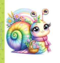 Notatnik ozdobny 100x100 48 stron gładki TW Ślimak - Fresh