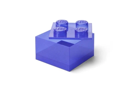LEGO(R) pojemnik klocek czwórka transparentny fiolet - NHG