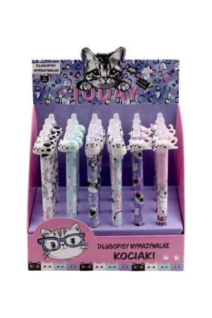 Długopis ozdobny wymazywalny kociaki (24szt) - Beniamin