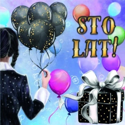 Karnet KW Czarne balony - Henry