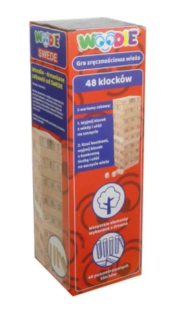 Drewniana gra zręcznościowa wieża Woodie - SWEDE