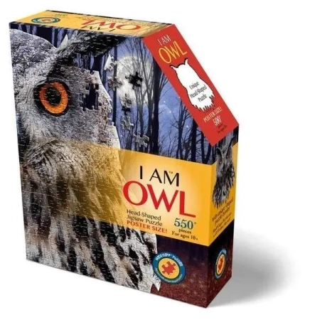 Puzzle konturowe 550 I am - Sowa - Madd Capp