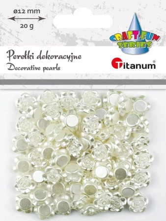 Koraliki perełki plastikowe róże 10mm 20g - Titanum