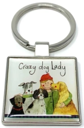 Brelok do kluczy K29 Crazy Dog Lady Psiara - Alex Clark