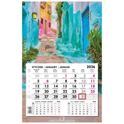 Kalendarz 2026 jednodzielny główka płaska Maroko - EV-Corp