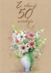 Kartka okolicznościowa Urodziny 50 - Trend