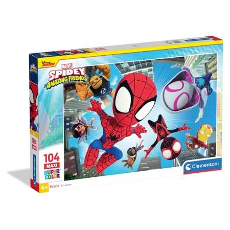 Puzzle 104 Maxi Super Kolor Spidey And His Amazing - Clementoni