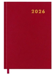 Kalendarz książkowy 2026 A5 czerwony EASY - Easy Stationery