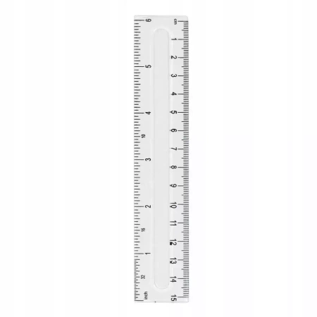 LINIJKA 15 CM, SZKOŁA. PRZEZROCZYSTA, IDEALNA DO PIÓRNIKA
