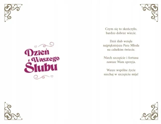 Kartka Ślub, rocznice 13 x 20,5 cm