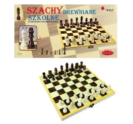 Szachy szkolne drewniane 28,5x28,5cm