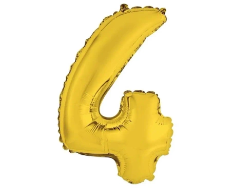 Balon foliowy 4 złoty 35cm - Godan