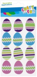 Ozdoba dekoracyjna Eva Pisanki samoprzylepna 12szt Cf 12/144