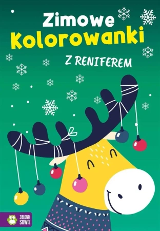 Zimowe kolorowanki z reniferem - praca zbiorowa