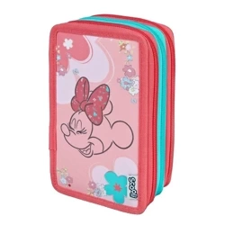 Piórnik potrójny z wyposażeniem Myszka Minnie - Cass film