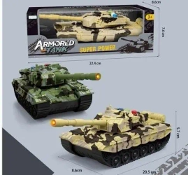 Czołg z napędem i światłem MIX - Merkpol