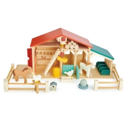 Figurki do zabawy drewniane farma z zwierzątkami - Tender Leaf Toys